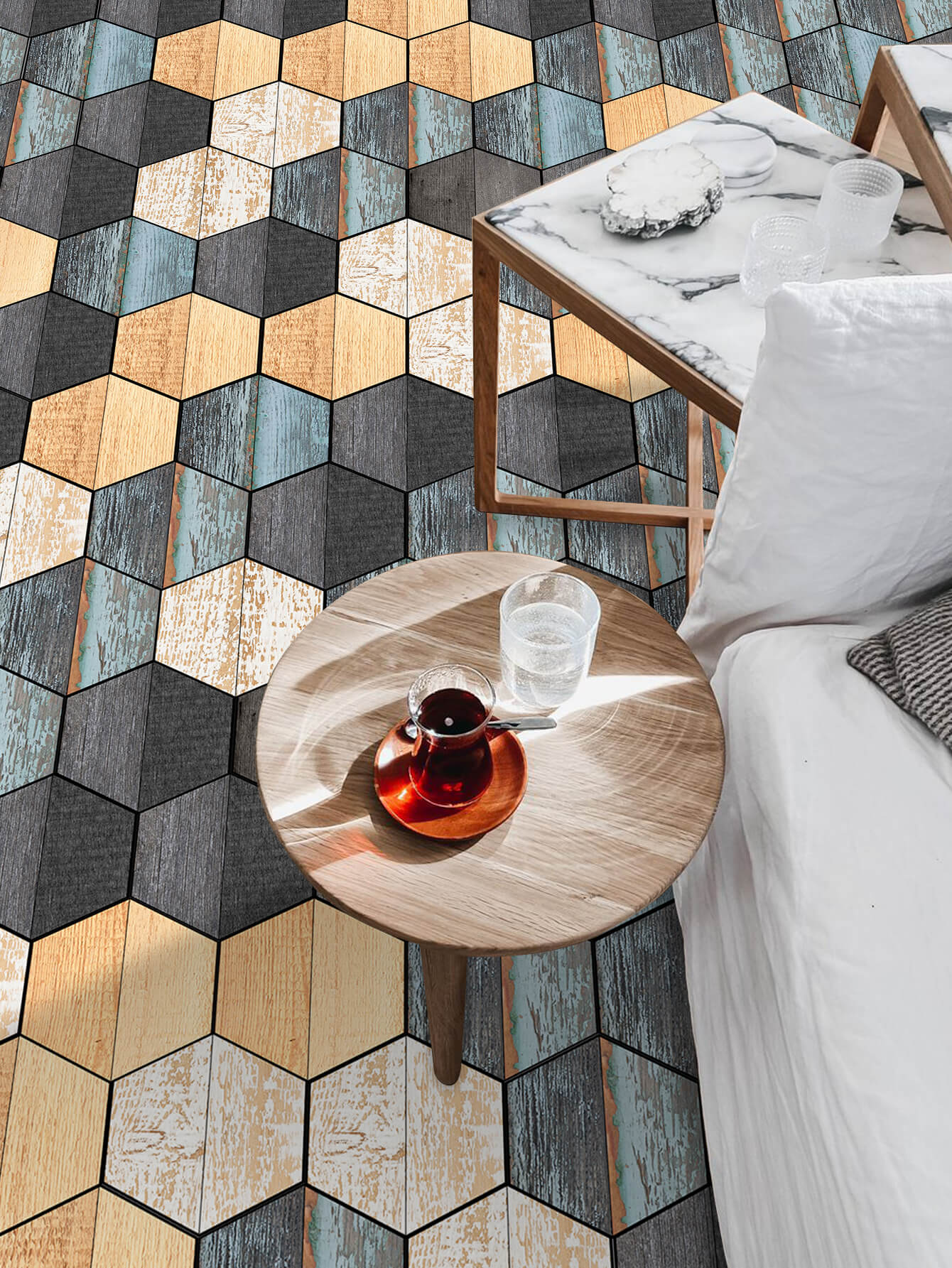 Nordic Style Self-Adhesive Floor Tile Manufacturer