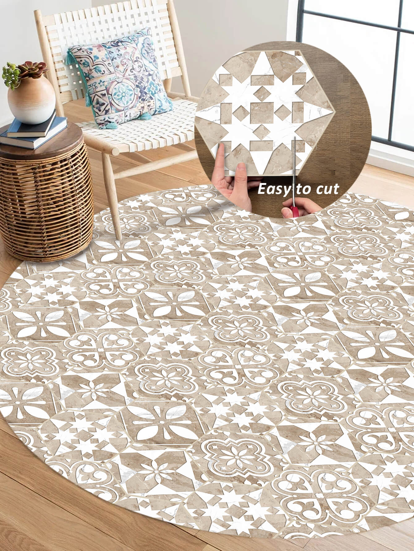 Waterproof Scandinavian Flower Floor Stickers Manufacturer