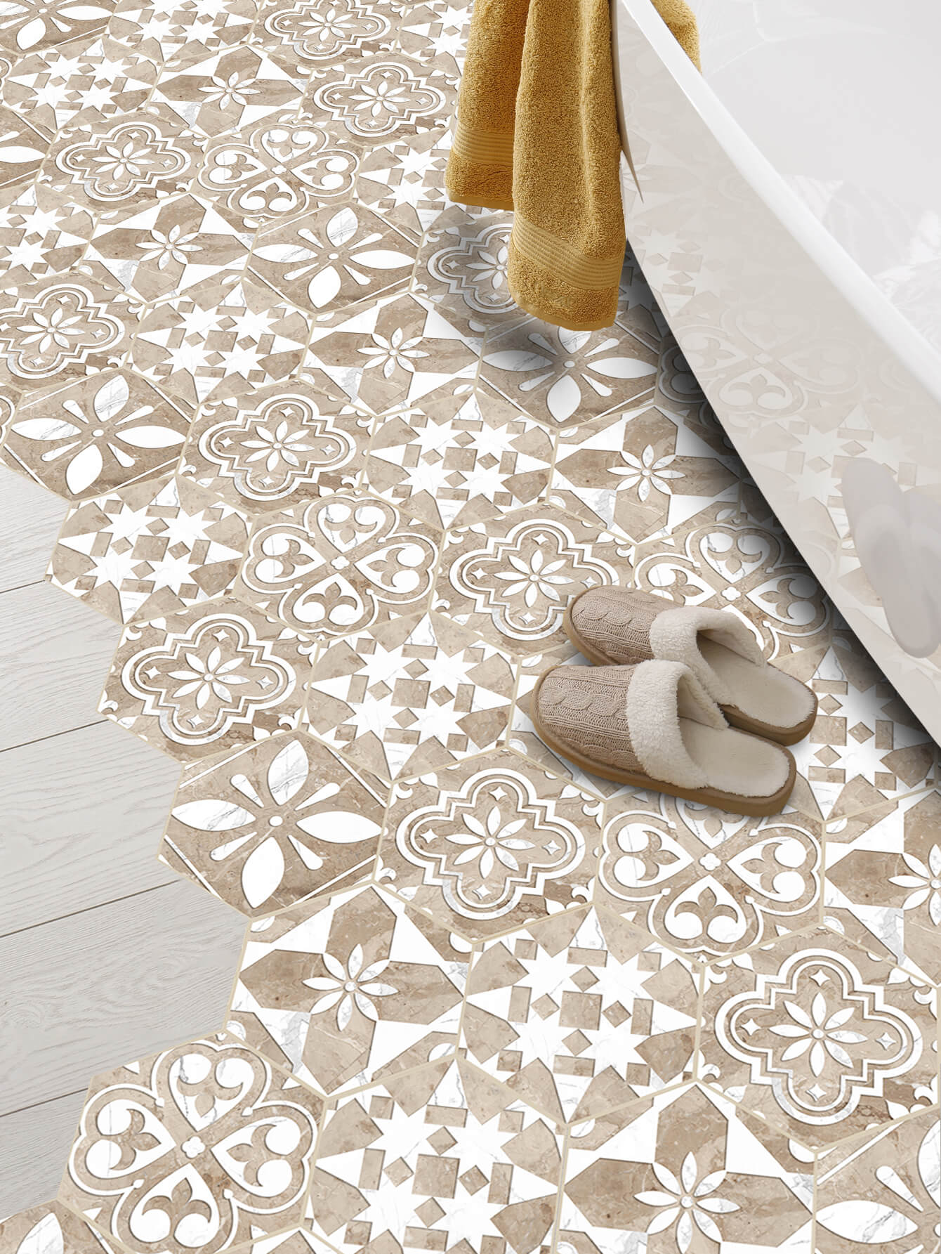 Waterproof Scandinavian Flower Floor Stickers Manufacturer